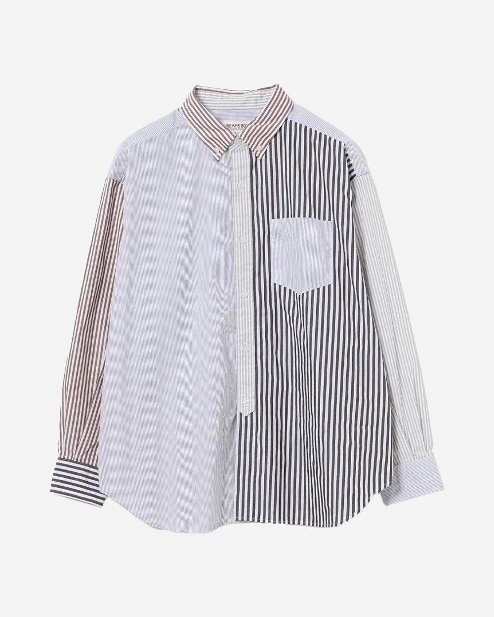 BEAMS BOY Long Sleeve Shirt Brown Multi 1311-0430-452-2818