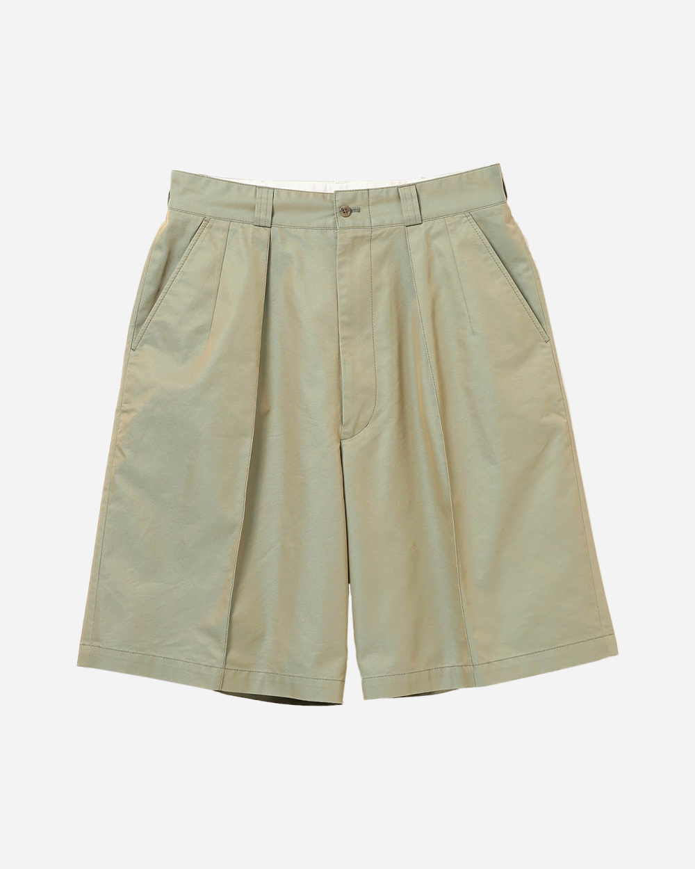 Beams Boy Chambray Shorts Olive 1325-0032-803-6718