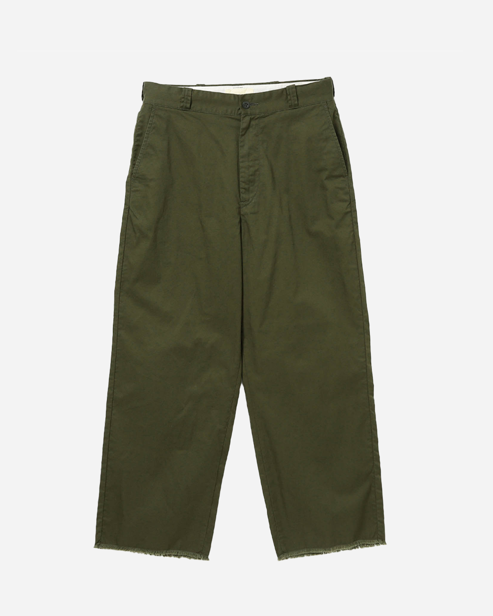 Beams Boy Cut Off Chino Pants Olive 1324-0403-791-6720