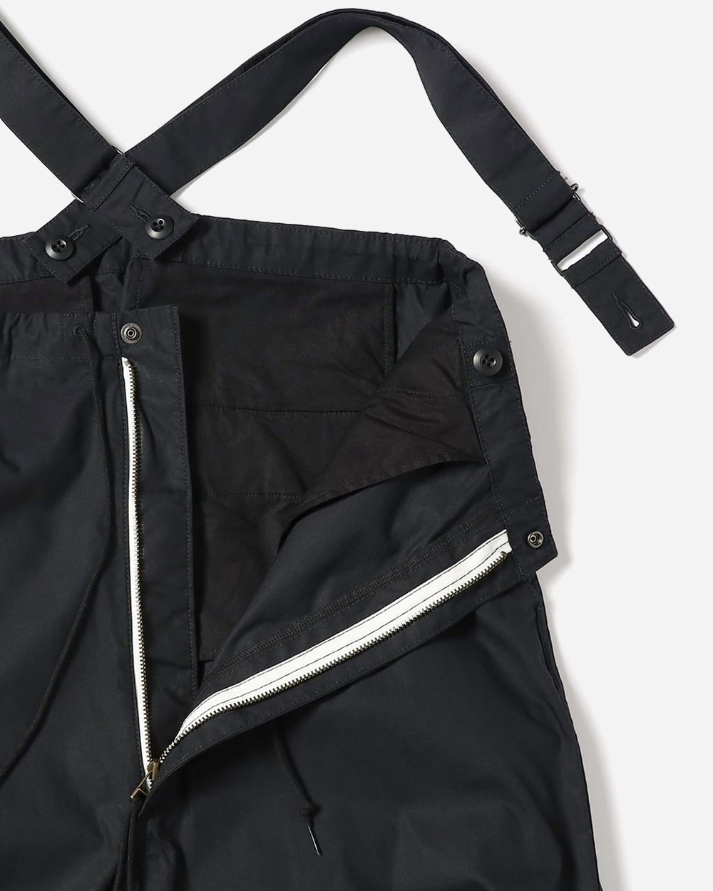 Army High Waist Convertible Overall Pants Black