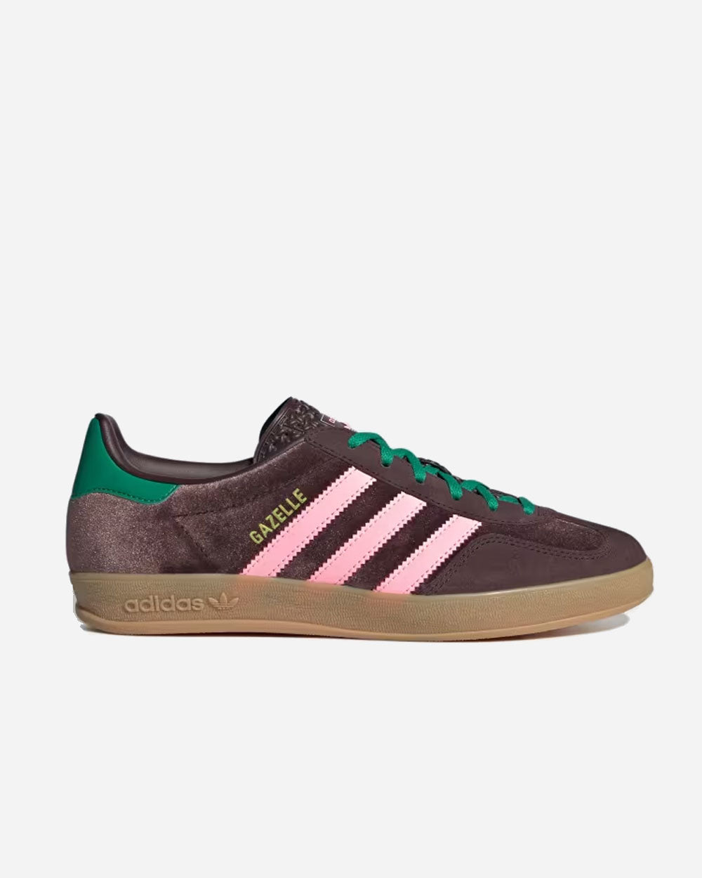 adidas Originals Gazelle Indoor Velvet Dark Brown/Glow Pink JI2714