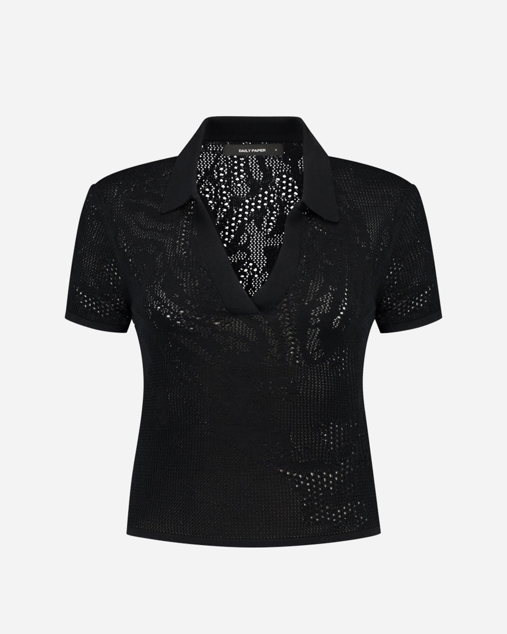 Daily Paper Braided Polo Top Black 2511107