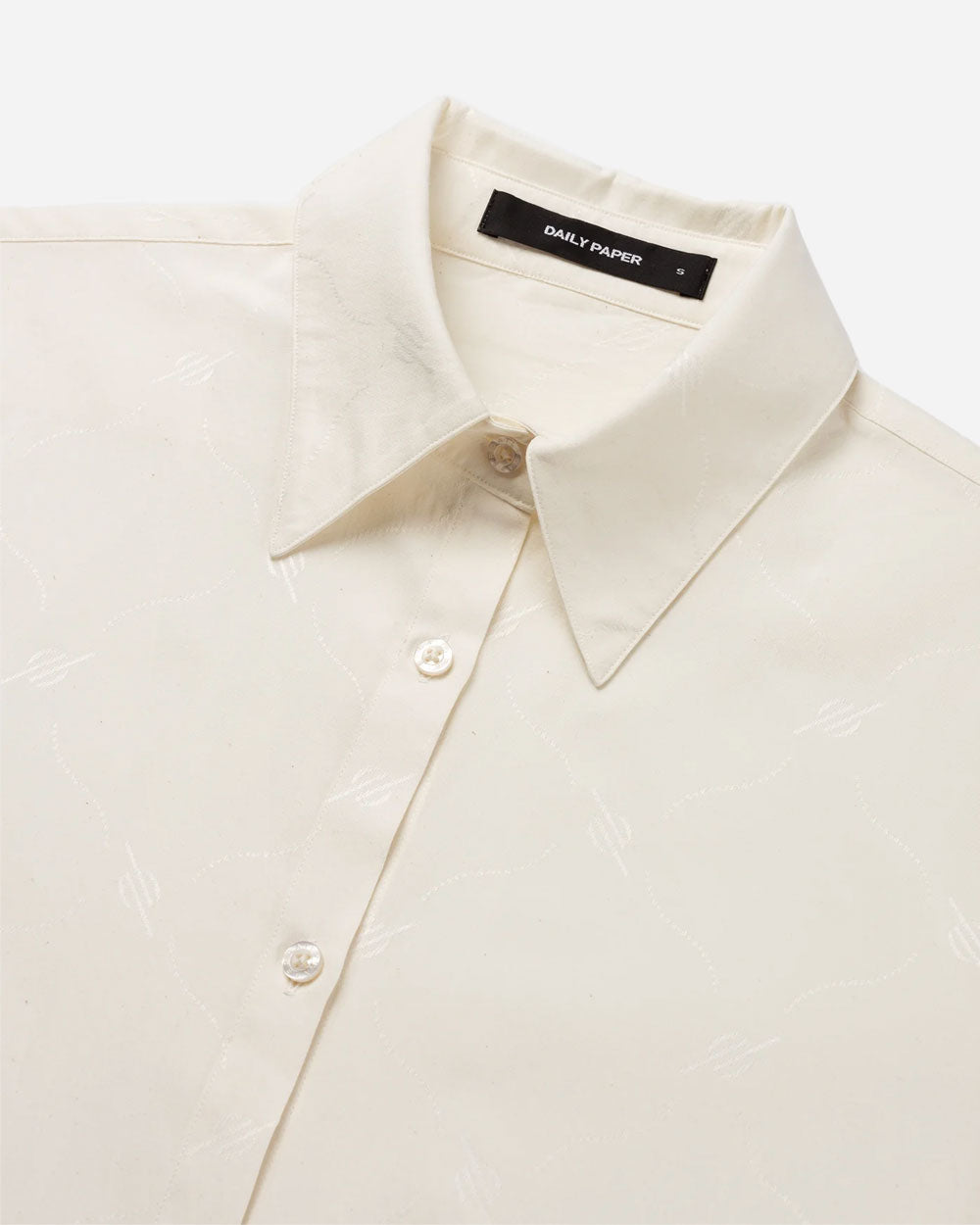 Daily Paper Monogram Button Up Shirt Gardenia 2511103