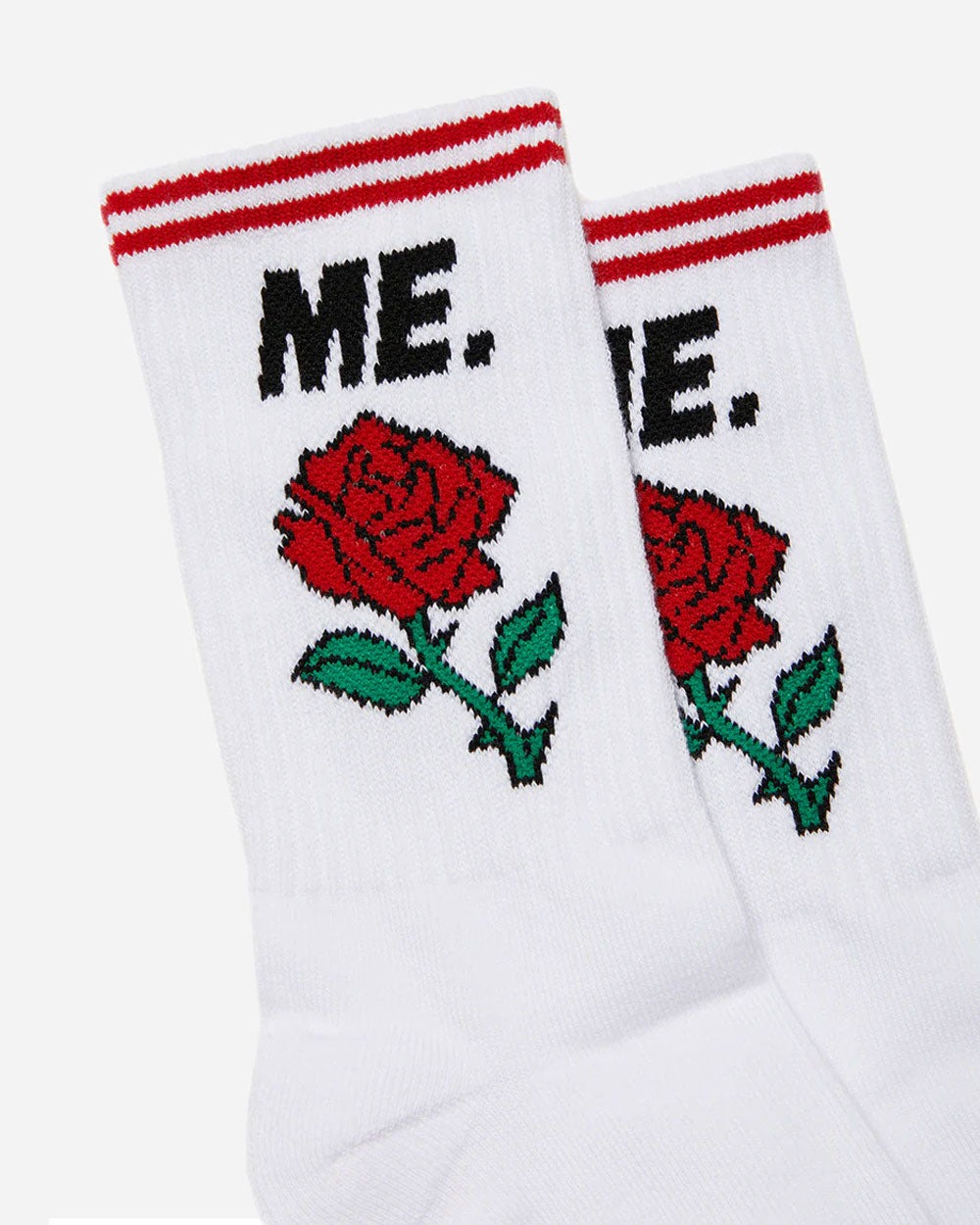 Melody Ehsani Me. Rose Socks White/Red ME000209WHITEOS