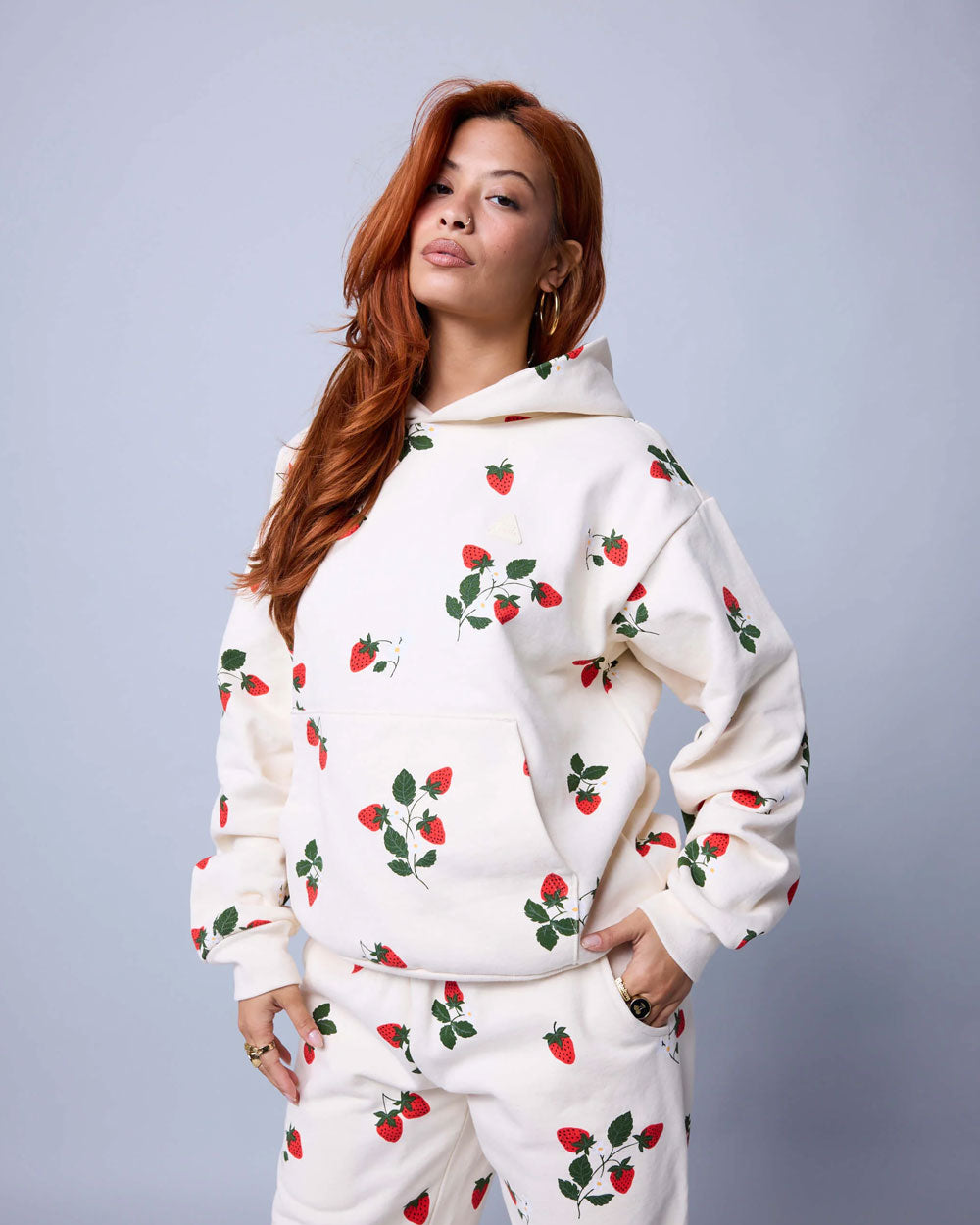 Melody Ehsani Strawberry Fields Hoodie Buttercream MEW203KH049AOP3