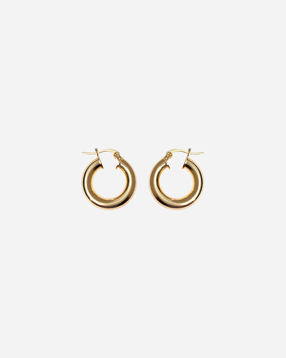 Mini Chunky Hoop Earrings Gold