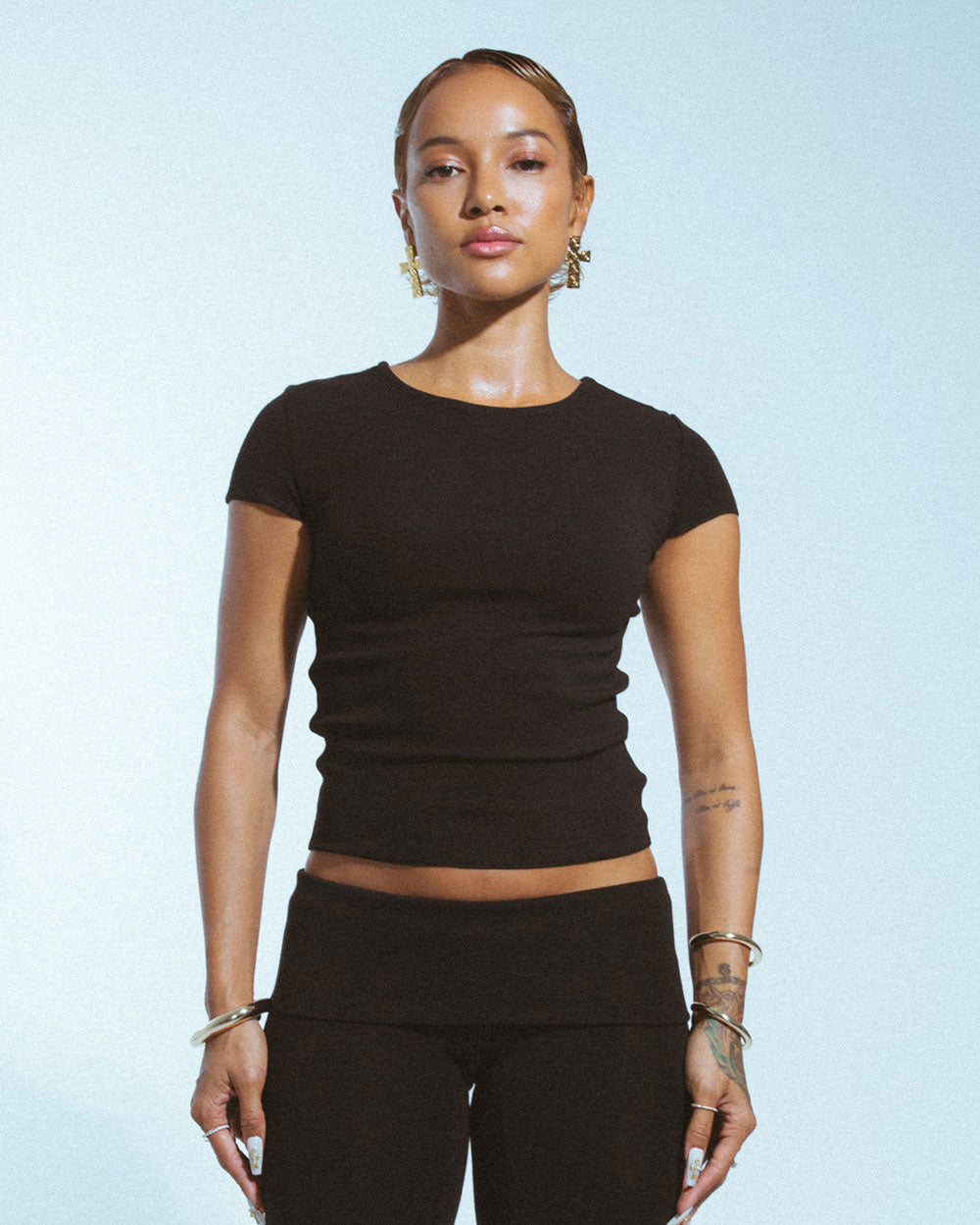 Karrueche x Staple & Hue Baby Tee Black KAESH-BT-BL