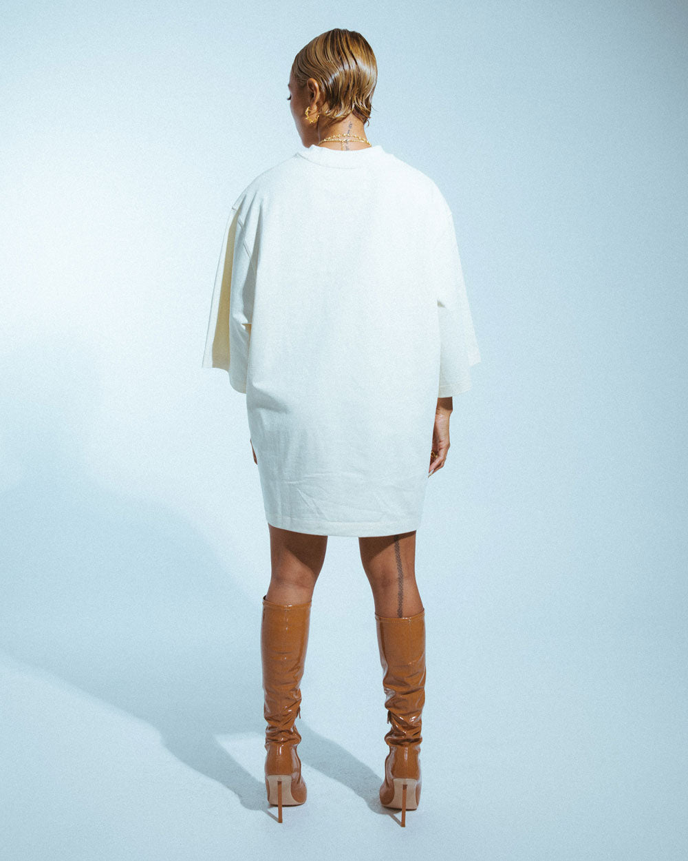 Karrueche x Staple & Hue Oversized Shirt Dress Vanilla KAESH-OHCS-VC