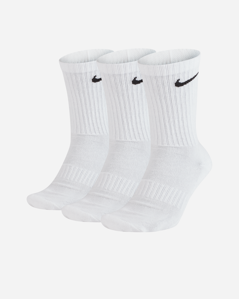 Nike Everyday Cushioned Crew Socks White/Black Womens Socks SX7664-100